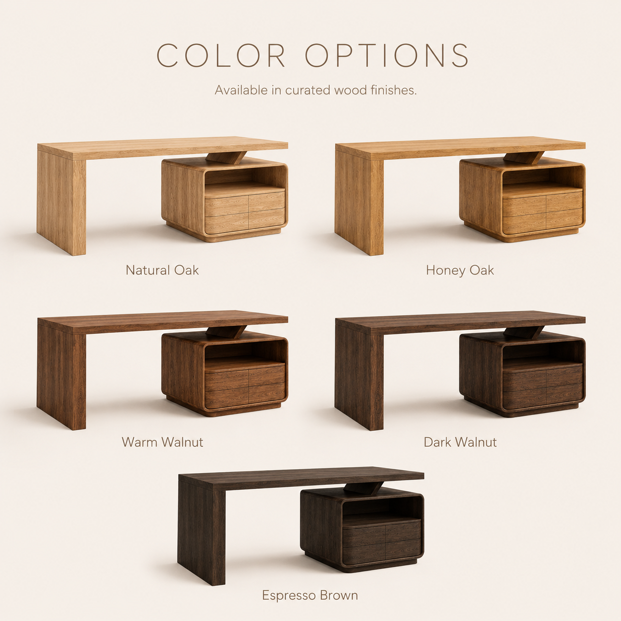 Rowan Curved Wood Office Desk - Design 022 - product image 11