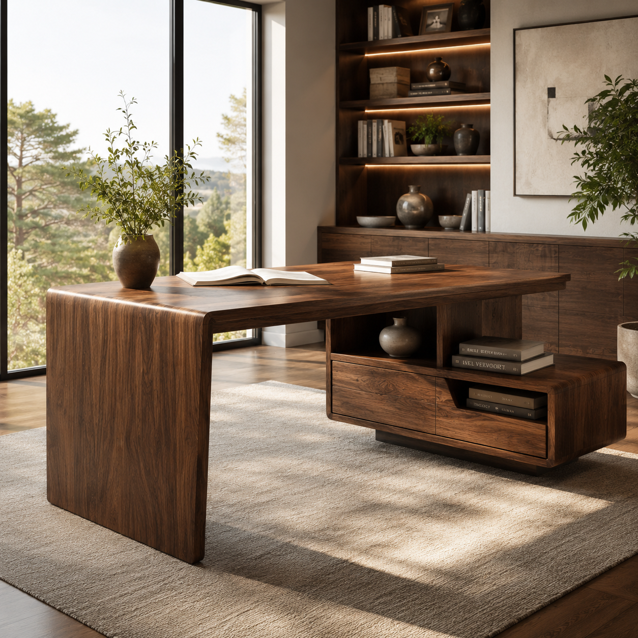 Marin Organic Modern Writing Desk - Design 023 - main view