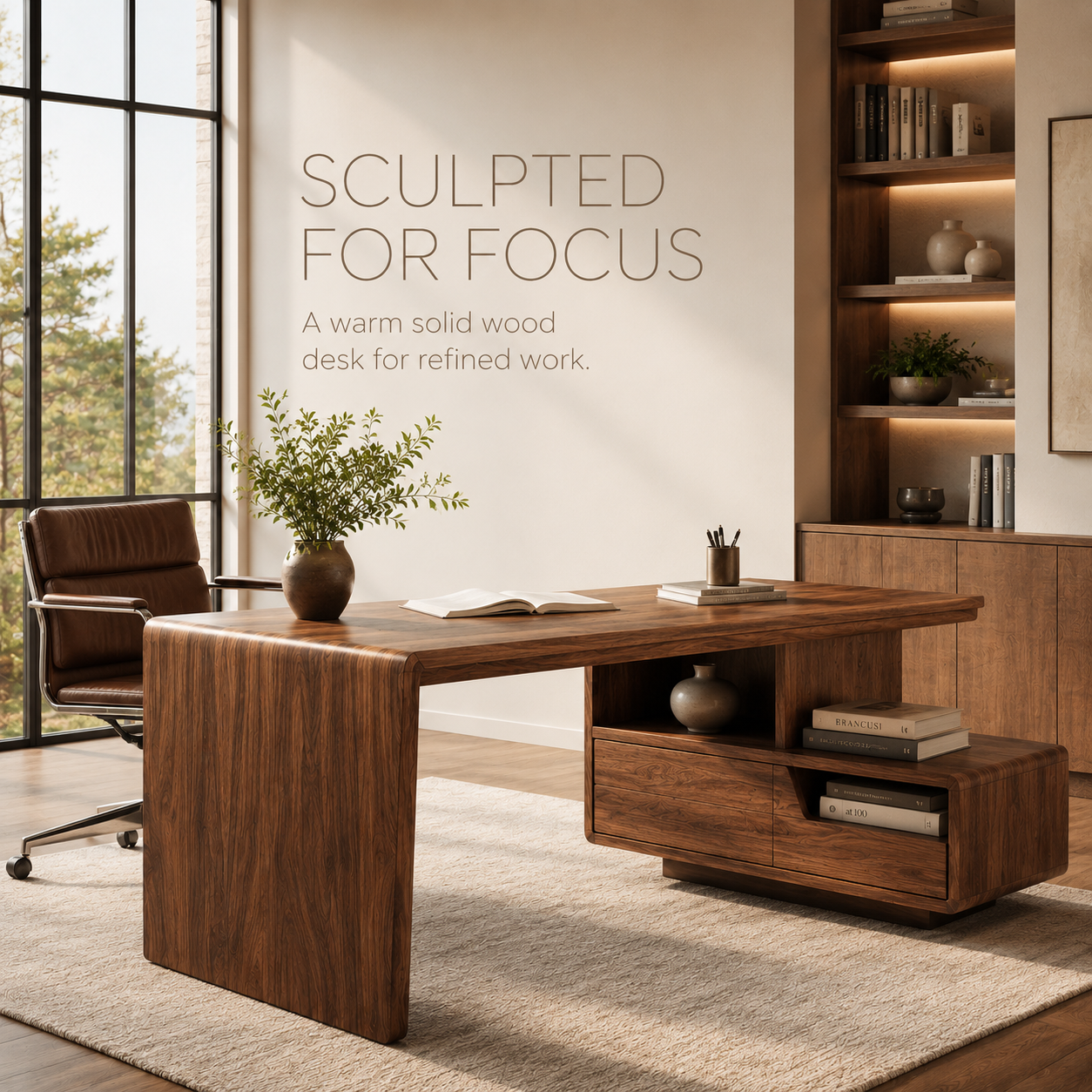 Marin Organic Modern Writing Desk - Design 023 - product image 02