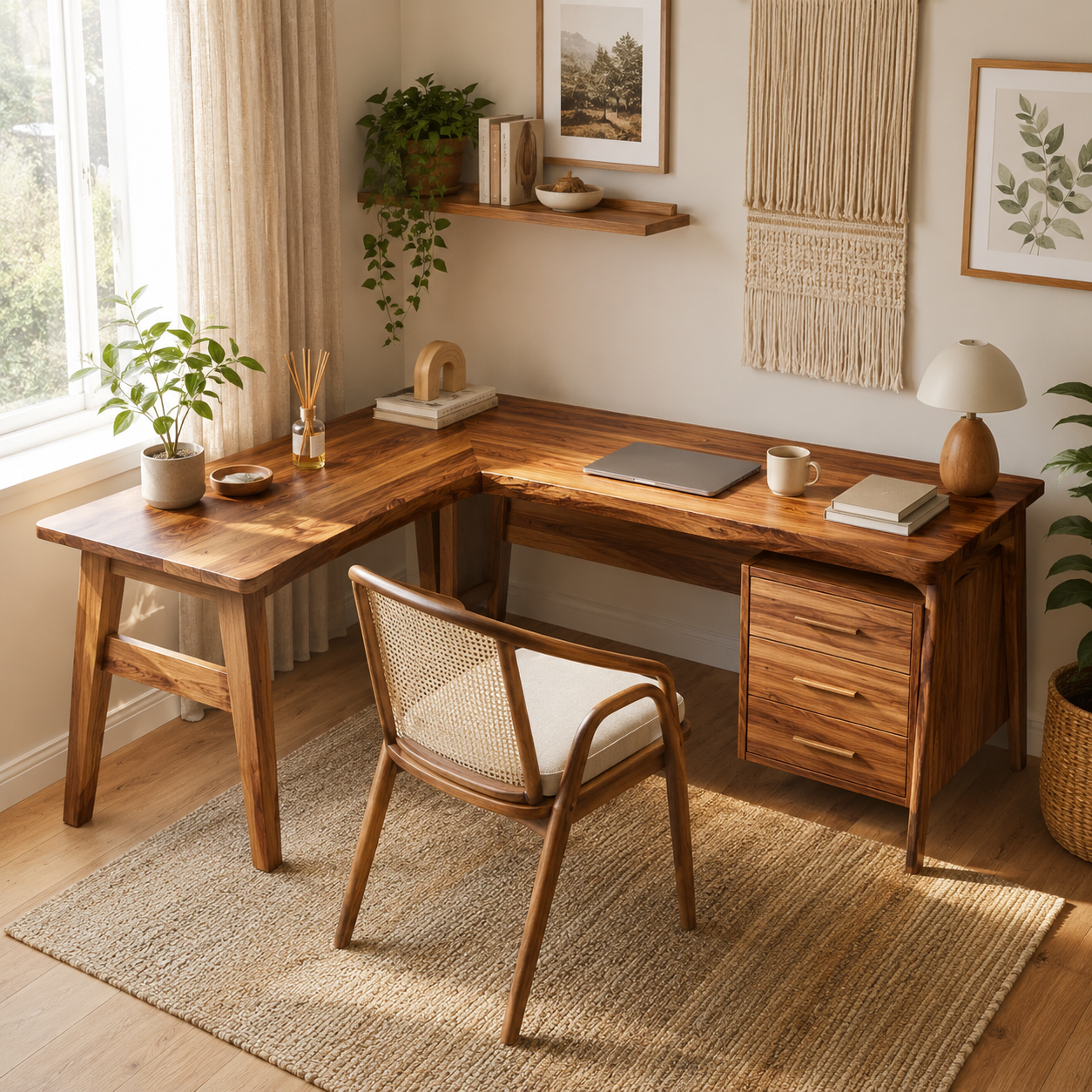 Soren Solid Wood Executive Desk - Design 025 - main view