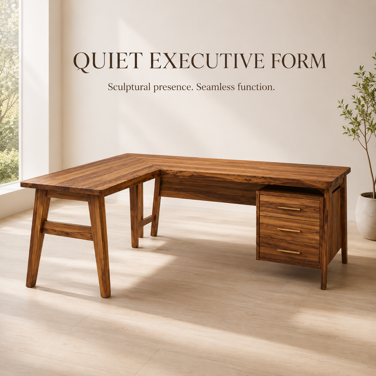 Soren Solid Wood Executive Desk - Design 025 - product image 04