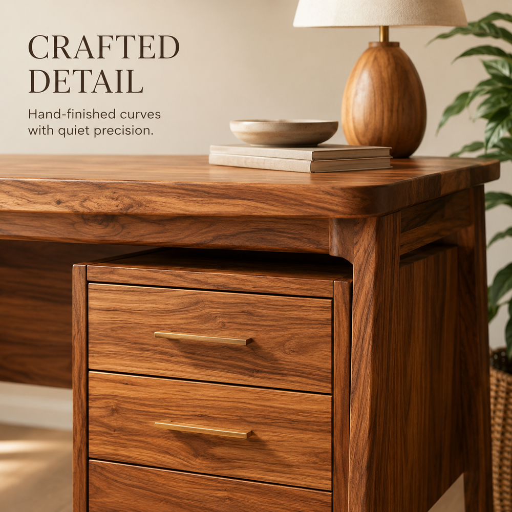 Soren Solid Wood Executive Desk - Design 025 - product image 07
