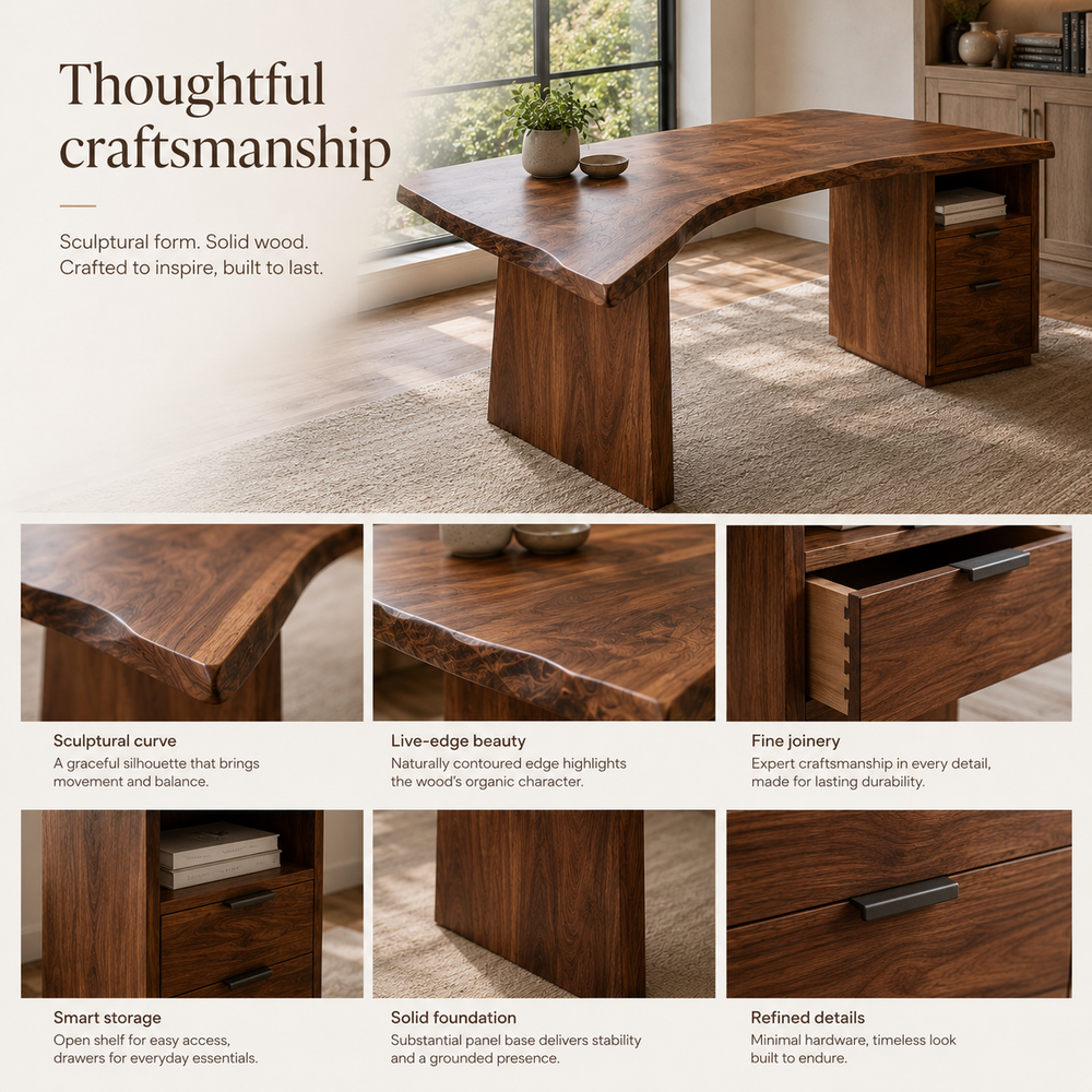 Avery Sculptural Executive Desk - Design 026 - product image 05