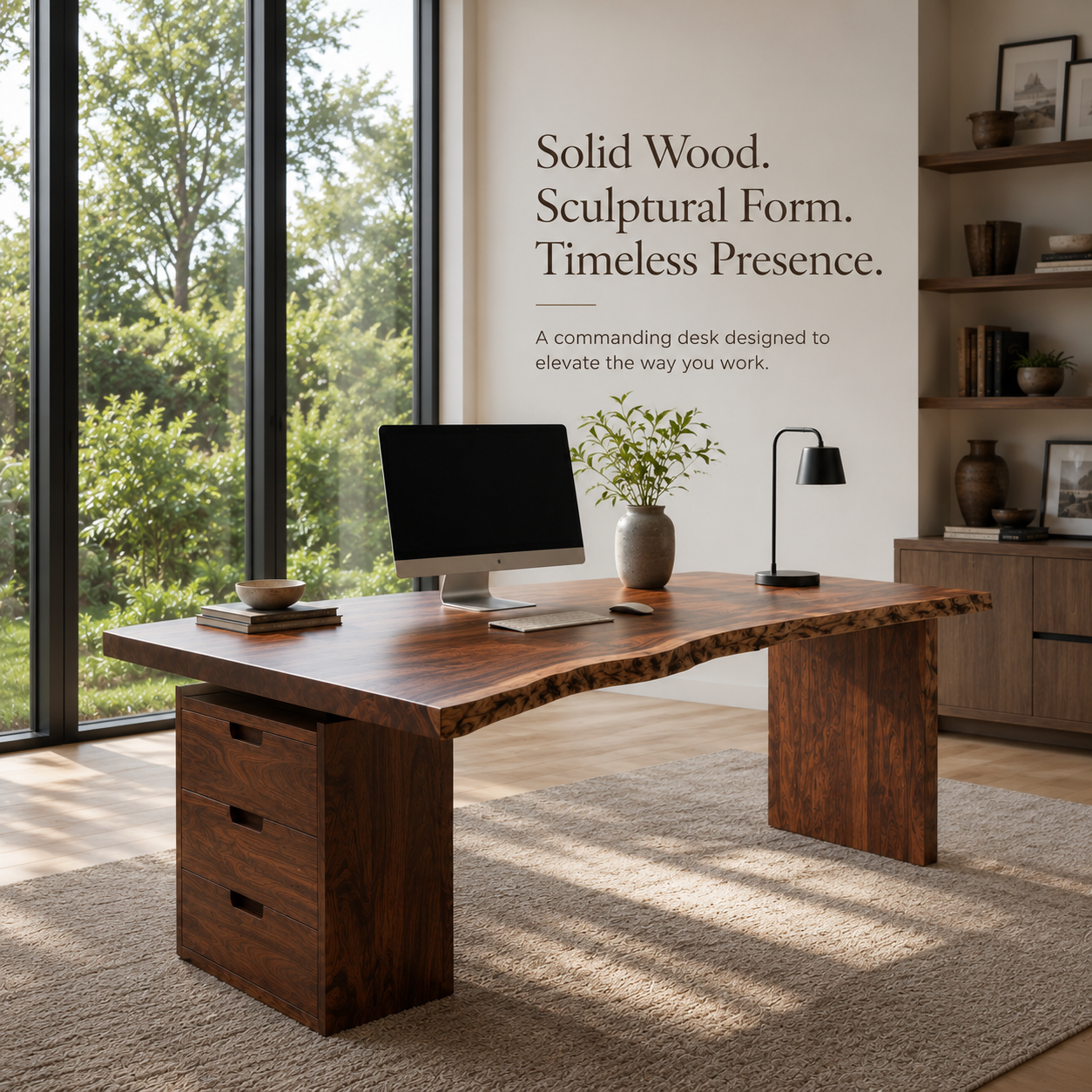 Rowan Curved Wood Office Desk - Design 027 - product image 02