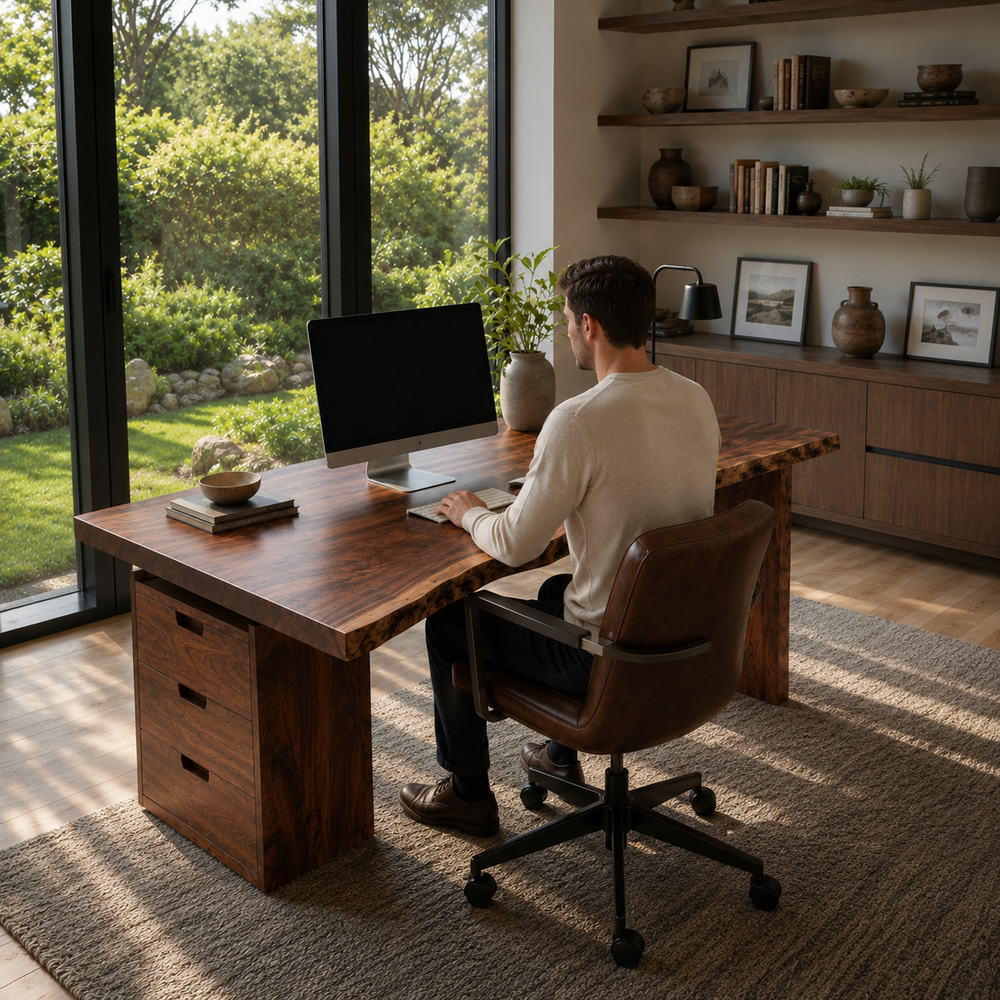 Rowan Curved Wood Office Desk - Design 027 - product image 03