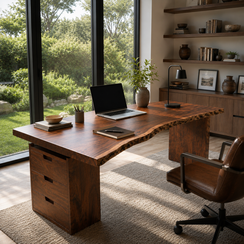 Rowan Curved Wood Office Desk - Design 027 - product image 06