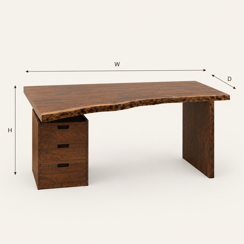 Rowan Curved Wood Office Desk - Design 027 - product image 07