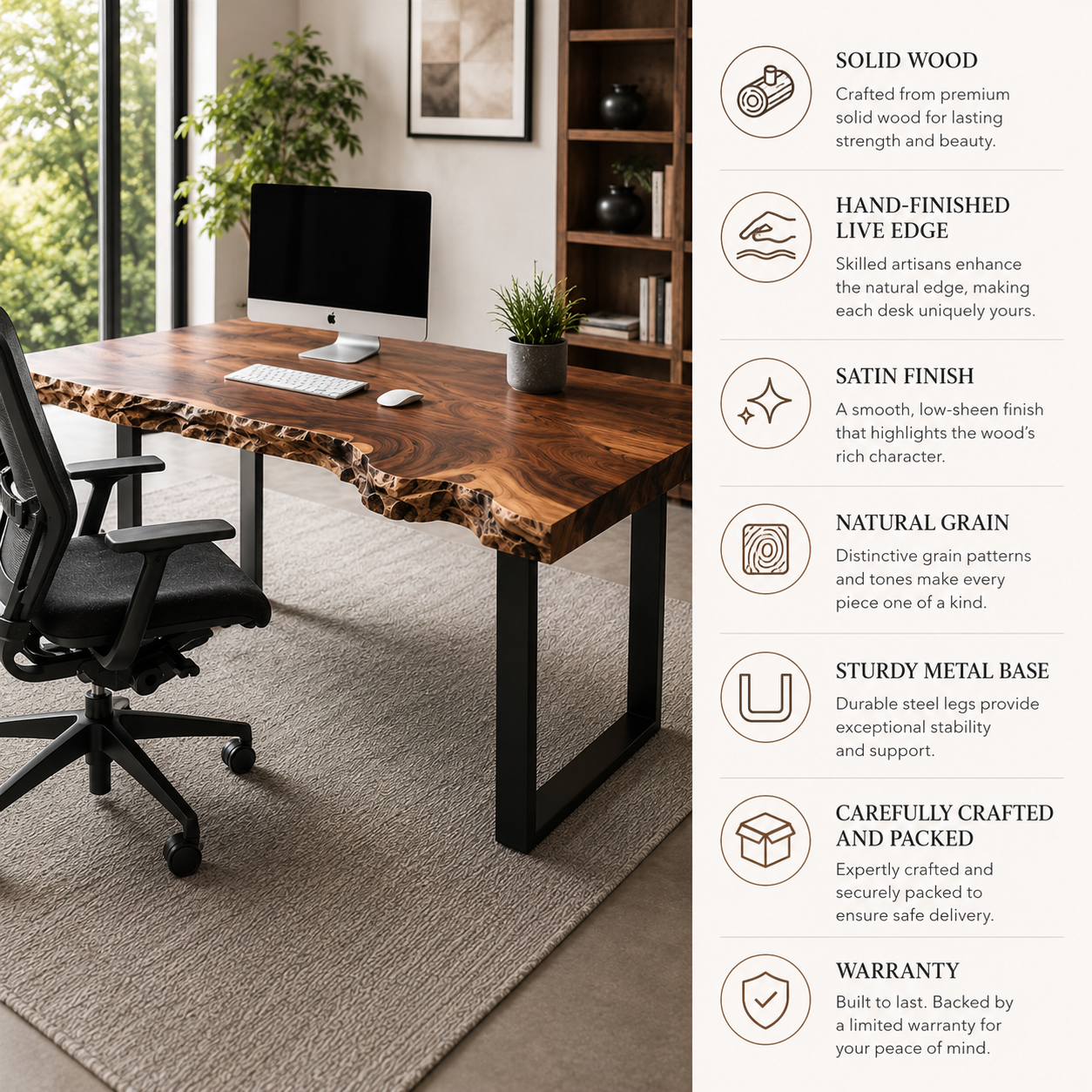 Soren Solid Wood Executive Desk - Design 030 - product image 08