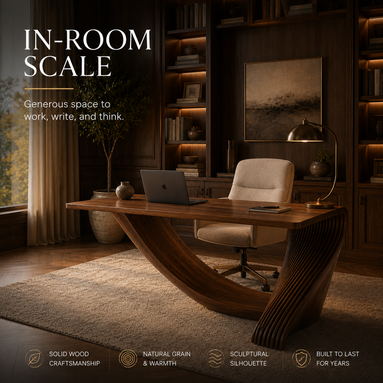 Calder Warm Wood Work Desk - Design 033 - product image 04