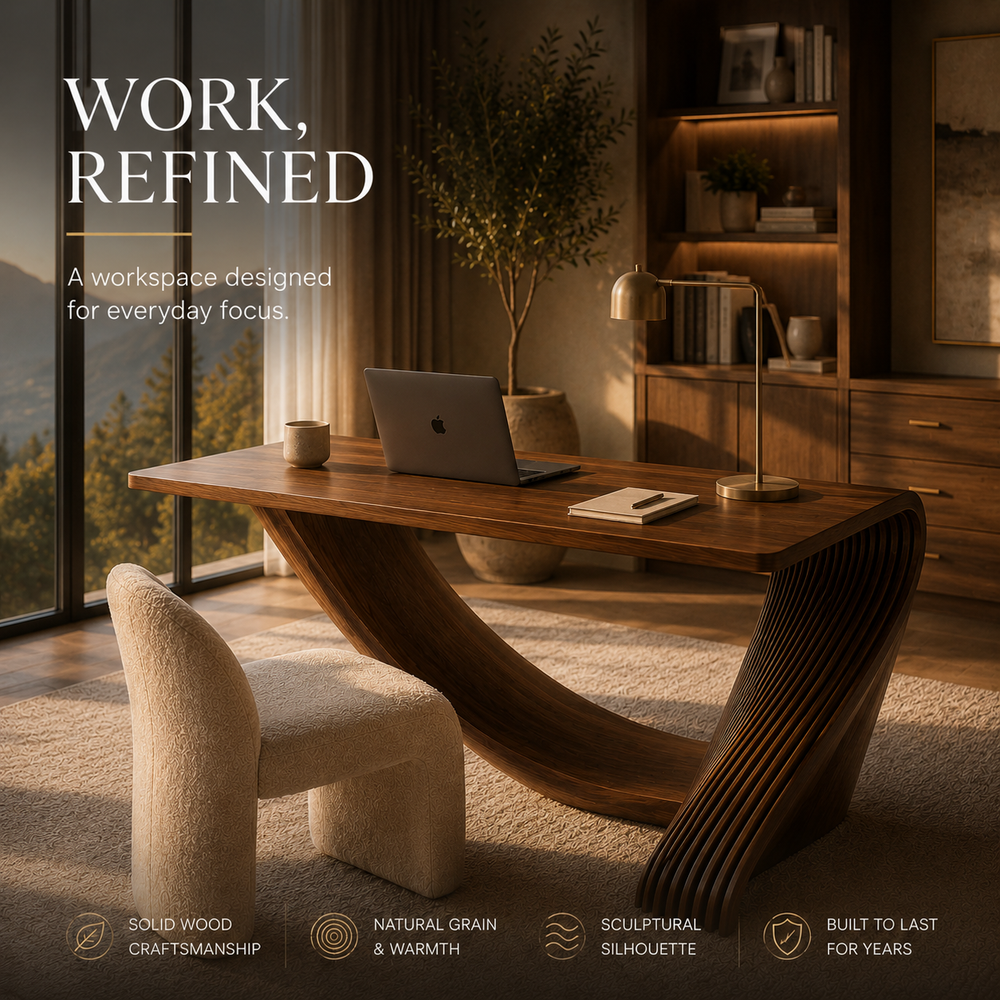 Calder Warm Wood Work Desk - Design 033 - product image 07