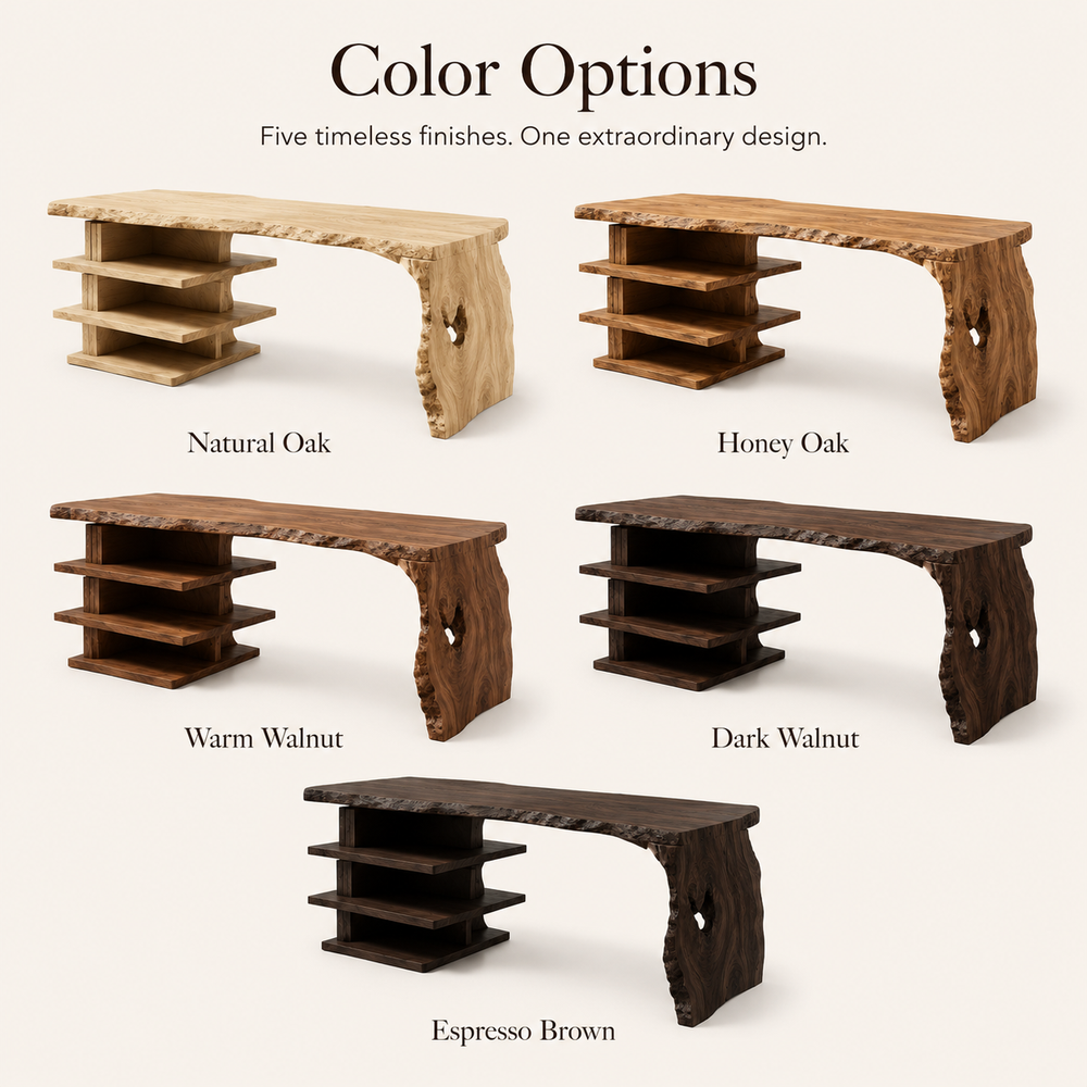 Rowan Curved Wood Office Desk - Design 035 - main view