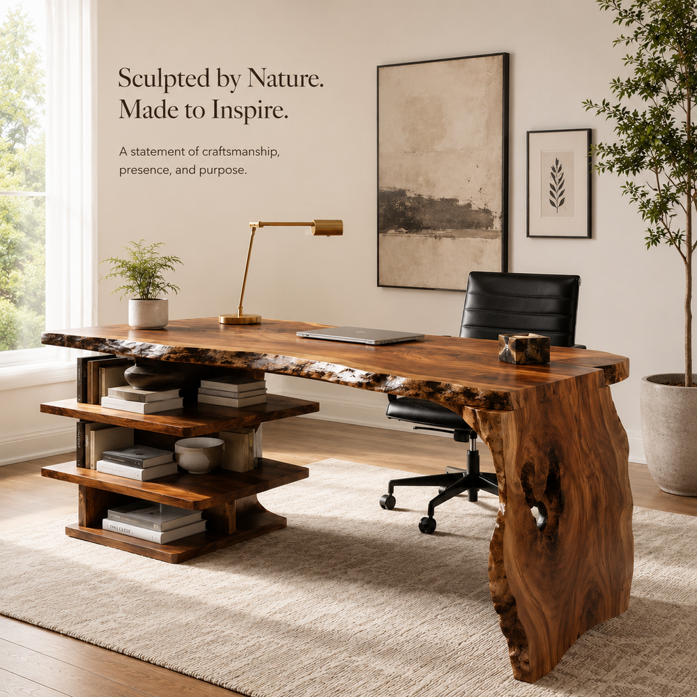 Rowan Curved Wood Office Desk - Design 035 - product image 02