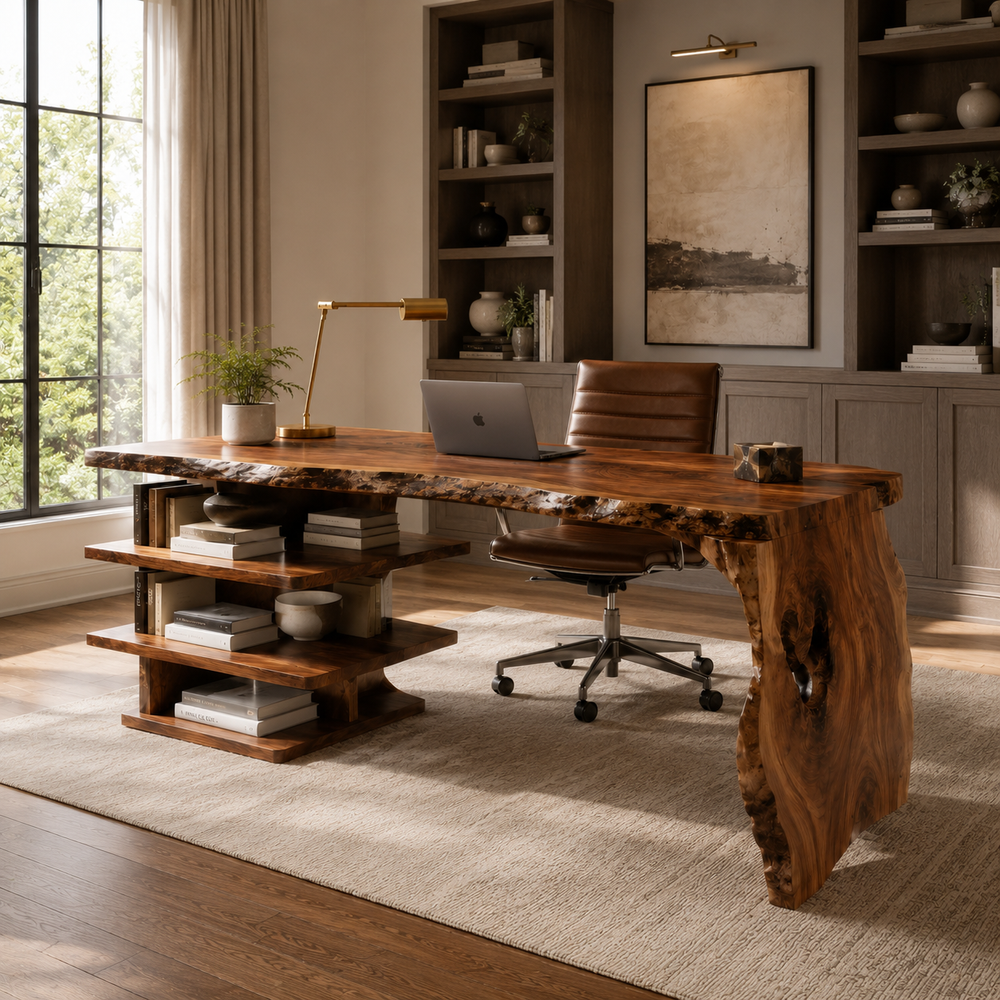 Rowan Curved Wood Office Desk - Design 035 - product image 04