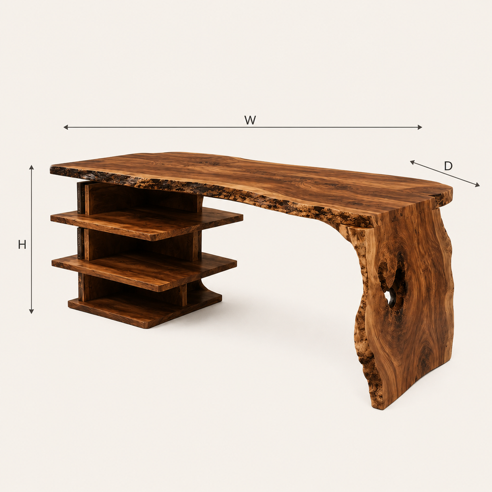 Rowan Curved Wood Office Desk - Design 035 - product image 08