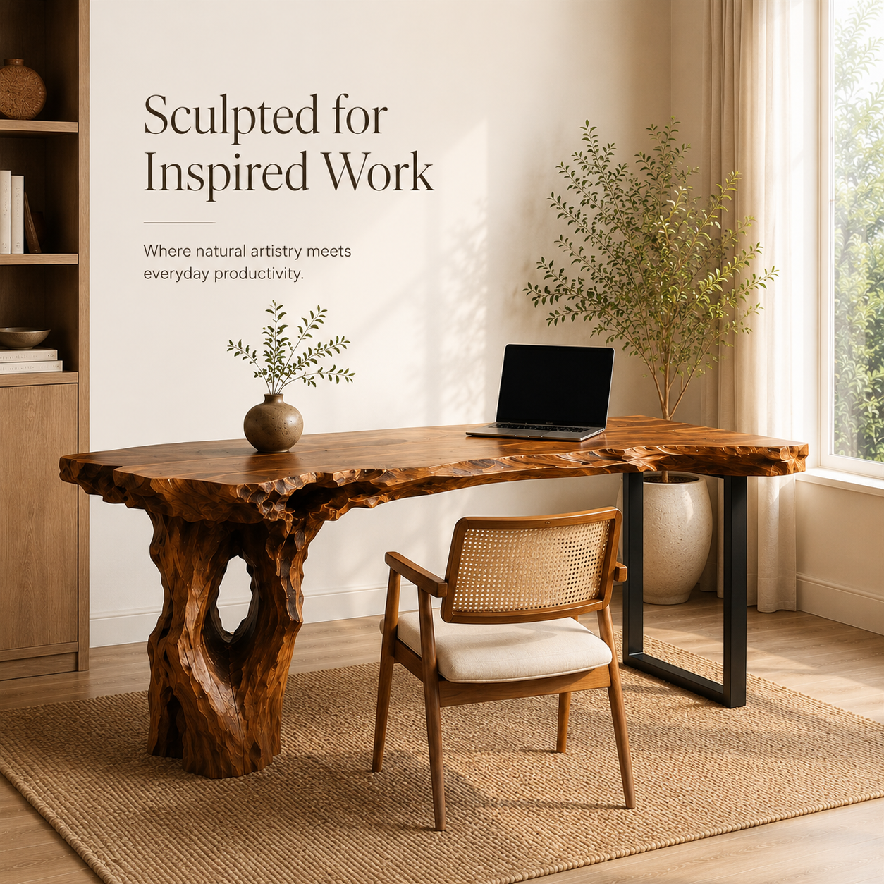 Soren Solid Wood Executive Desk - Design 038 - main view