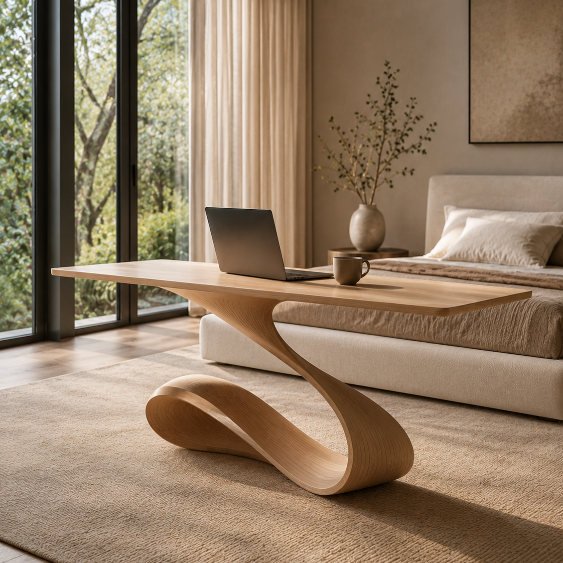 Brielle Sculpted Executive Desk - Design 042 - main view