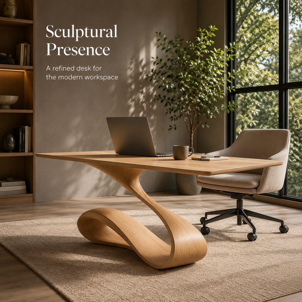 Brielle Sculpted Executive Desk - Design 042 - product image 02