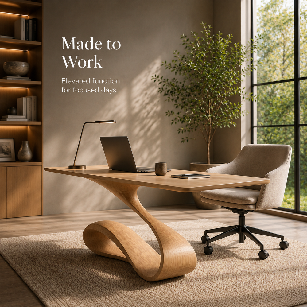 Brielle Sculpted Executive Desk - Design 042 - product image 07