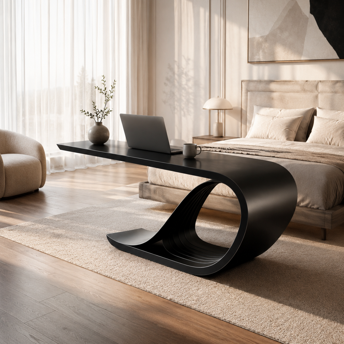 Vale Modern Solid Wood Desk - Design 043 - main view