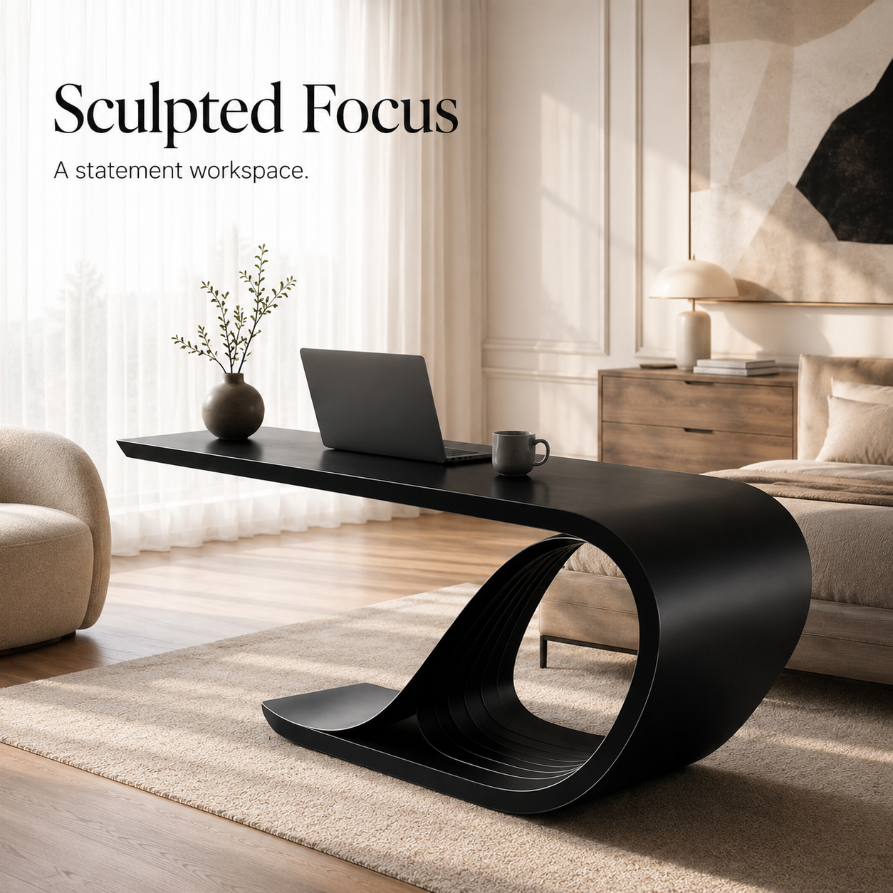 Vale Modern Solid Wood Desk - Design 043 - product image 02