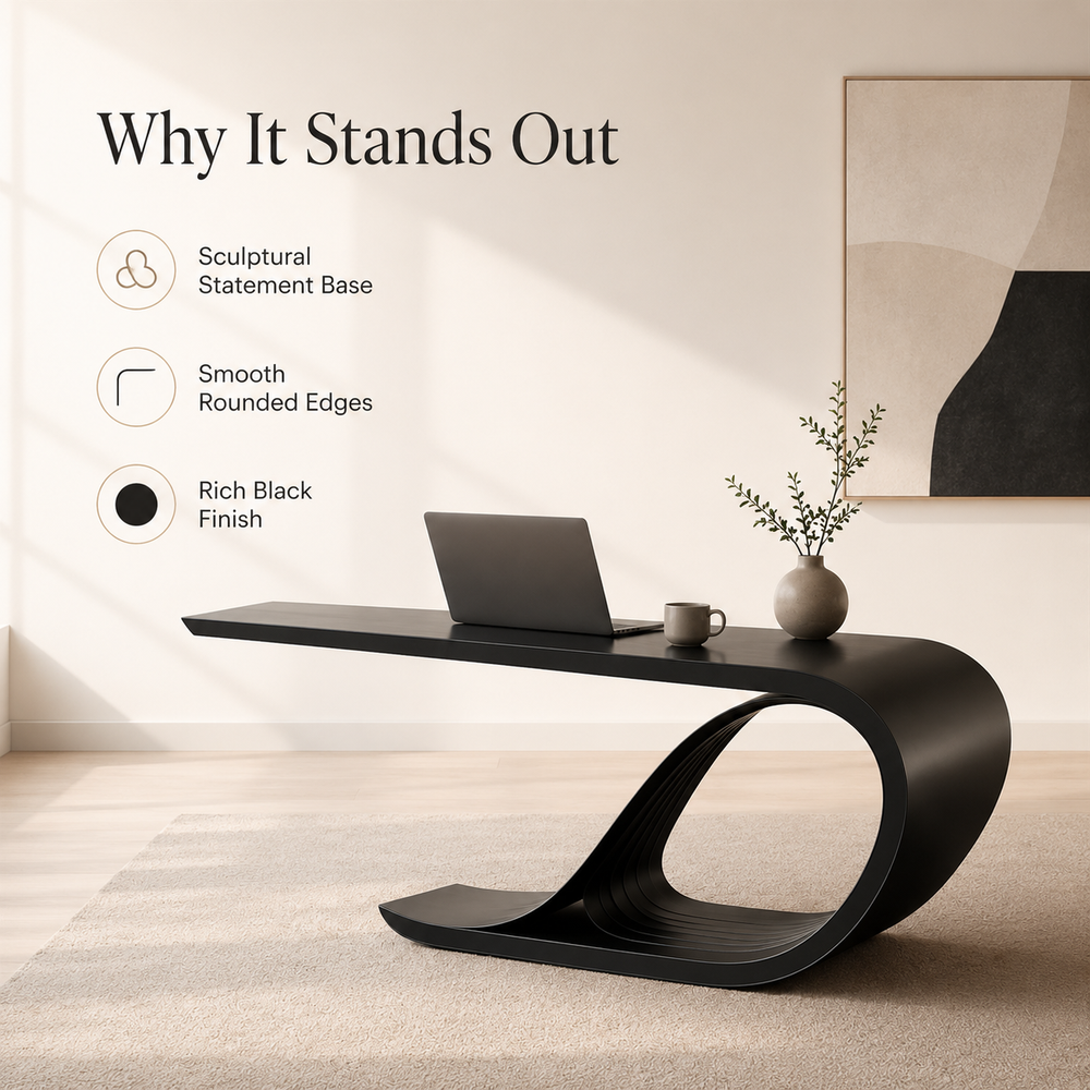 Vale Modern Solid Wood Desk - Design 043 - product image 09