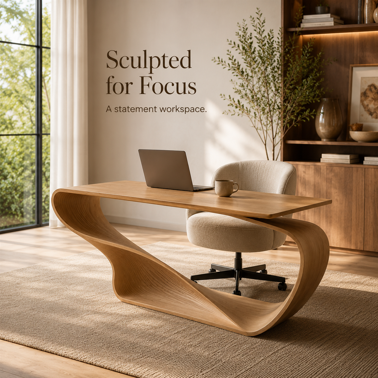 Celine Curved Home Office Desk - Design 044 - product image 02