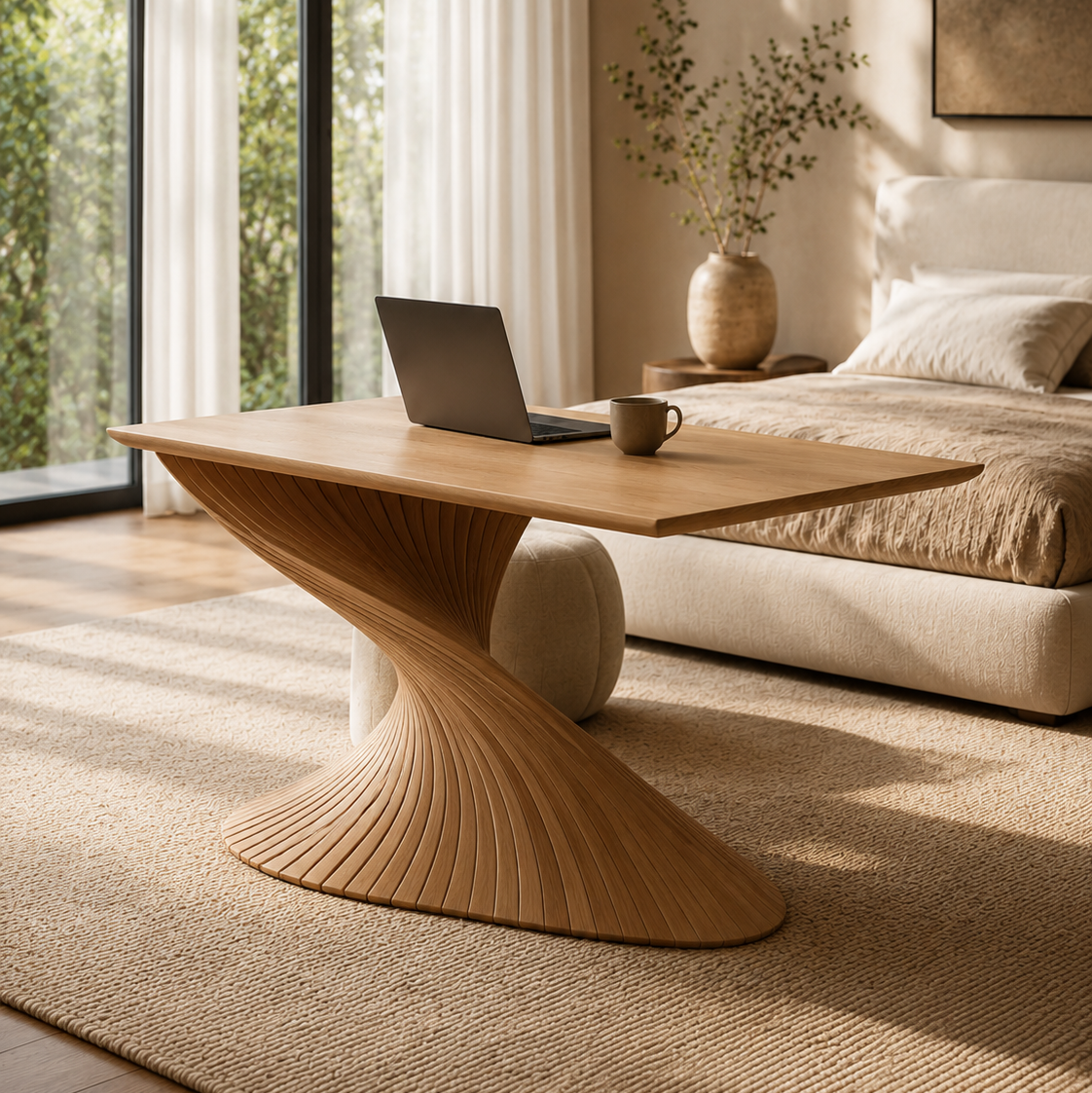 Alden Warm Walnut Desk - Design 045 - main view