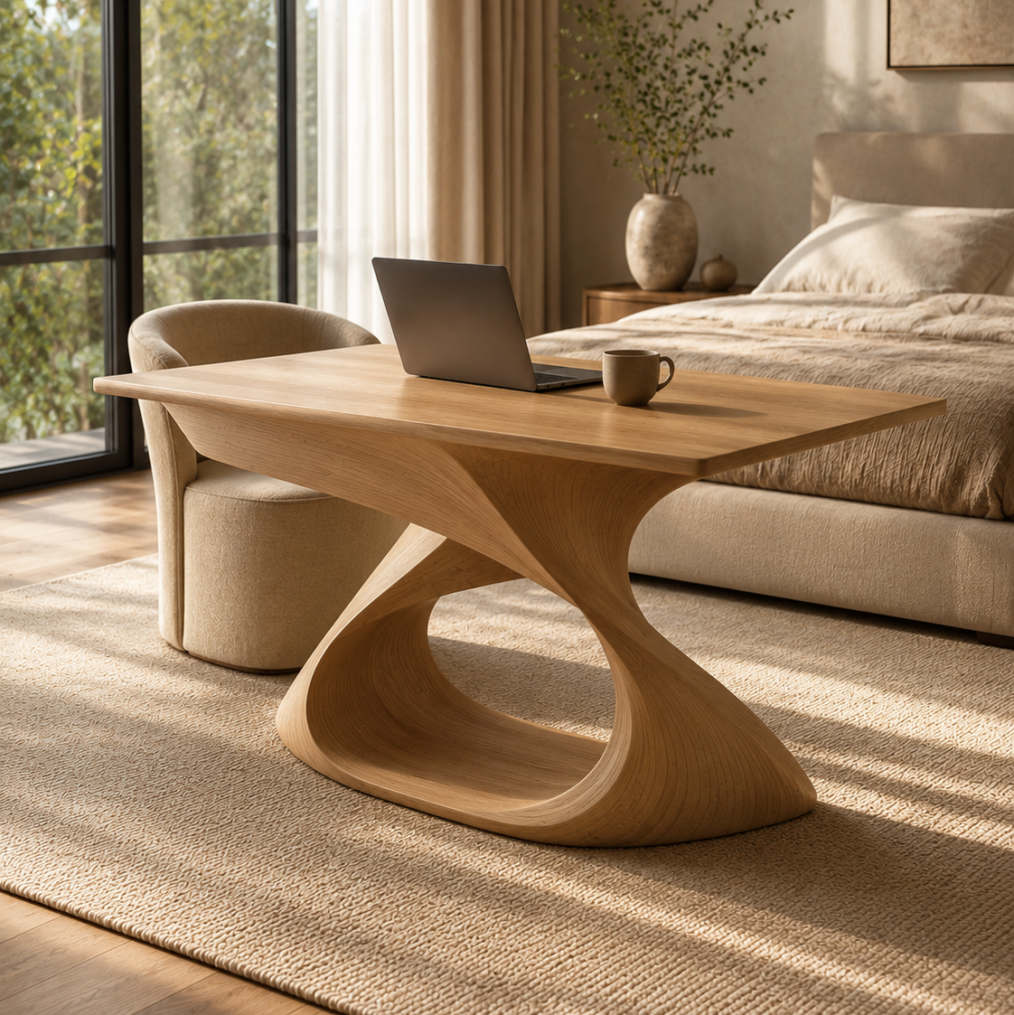Mira Flow Wood Desk - Design 048 - main view