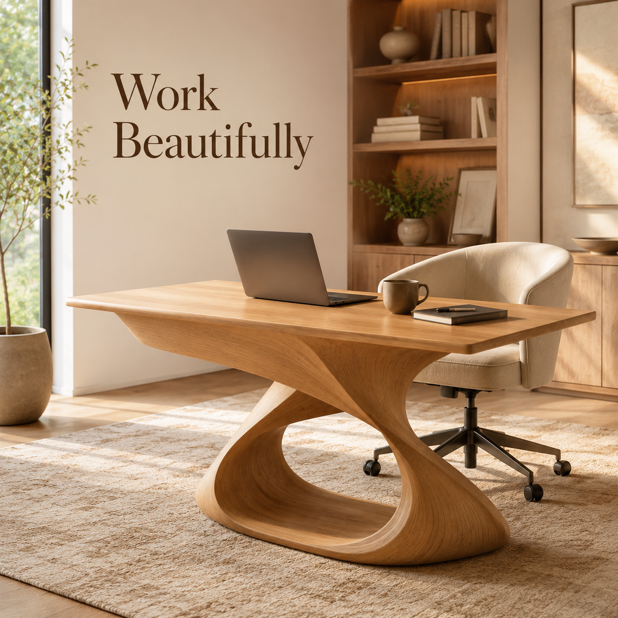 Mira Flow Wood Desk - Design 048 - product image 02