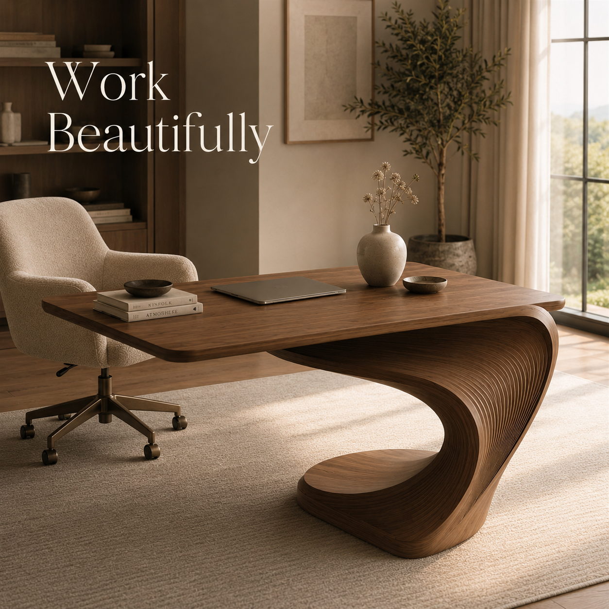 Brielle Sculpted Executive Desk - Design 050 - product image 02