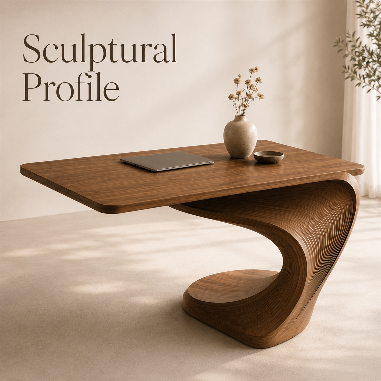 Brielle Sculpted Executive Desk - Design 050 - product image 03