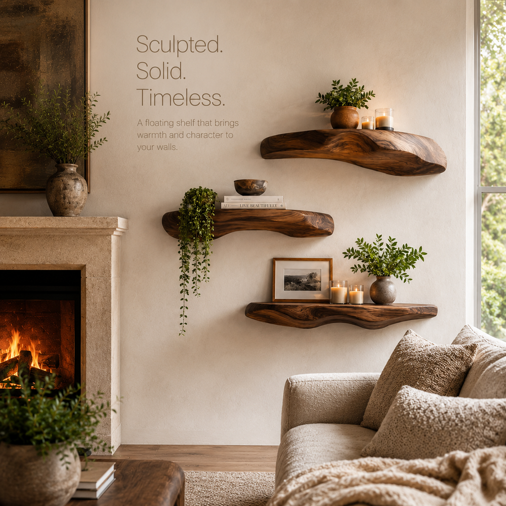 Aurelle Sculptural Floating Shelf - Design 001 - product image 02