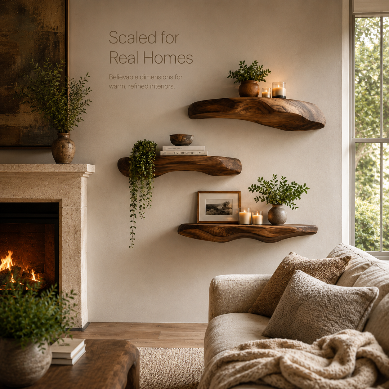 Aurelle Sculptural Floating Shelf - Design 001 - product image 05