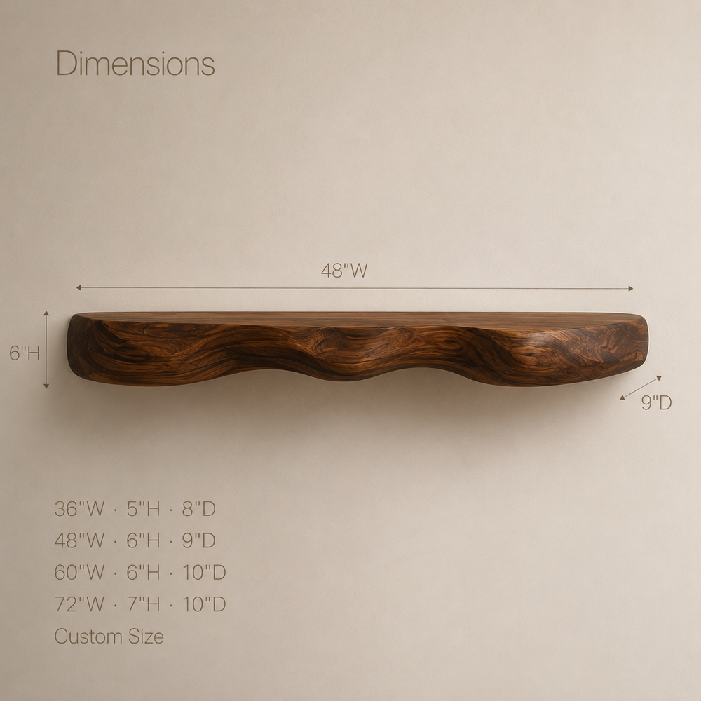 Aurelle Sculptural Floating Shelf - Design 001 - product image 09