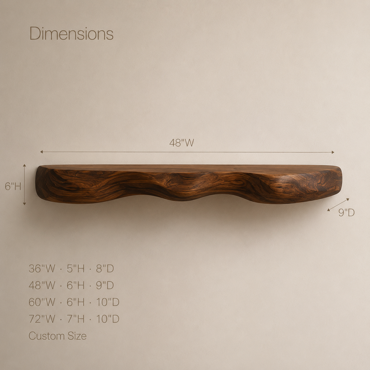 Aurelle Sculptural Floating Shelf - Design 001 - product image 09