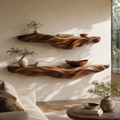Rowan Organic Wood Wall Shelf - Design 002 - main view
