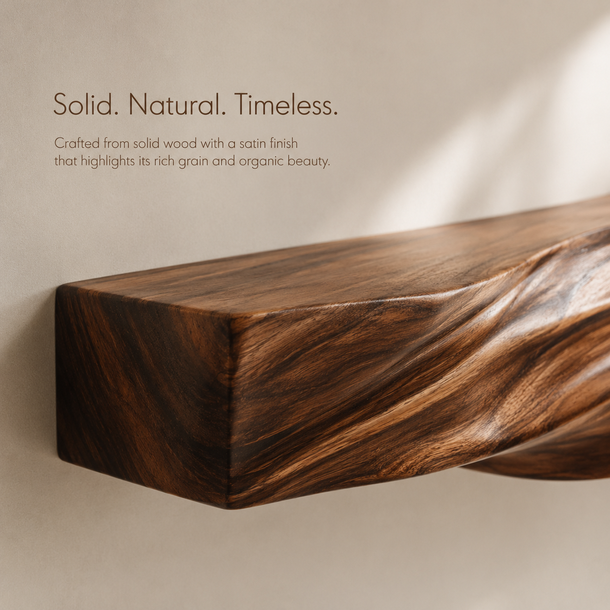 Rowan Organic Wood Wall Shelf - Design 002 - product image 06