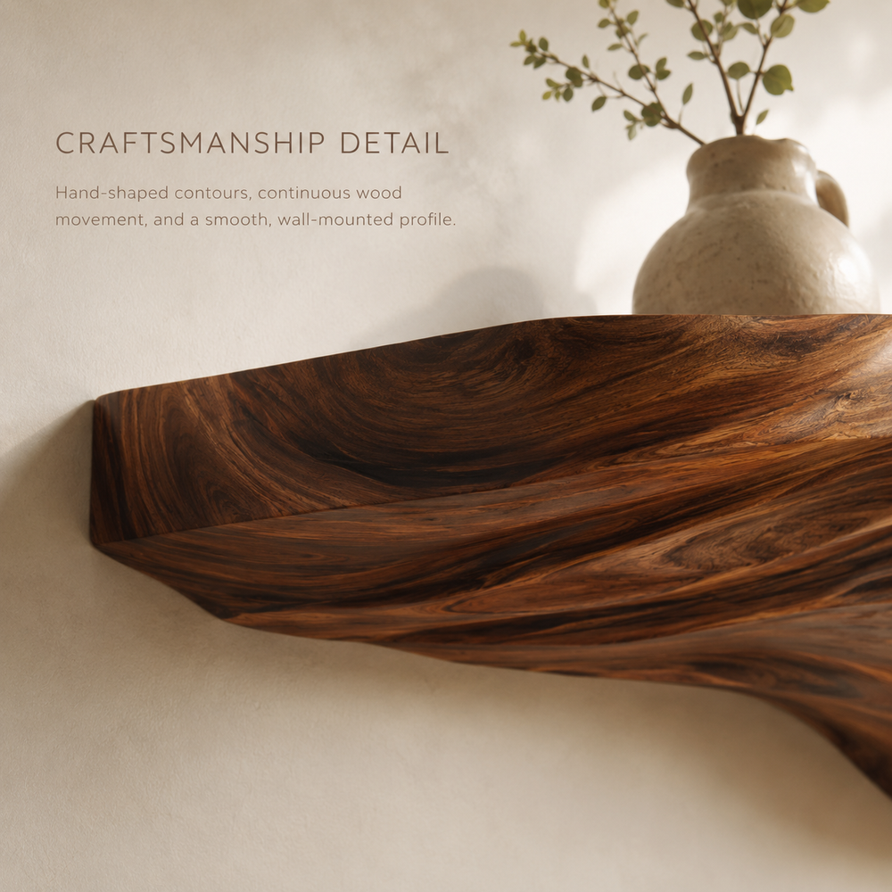 Rowan Organic Wood Wall Shelf - Design 002 - product image 07