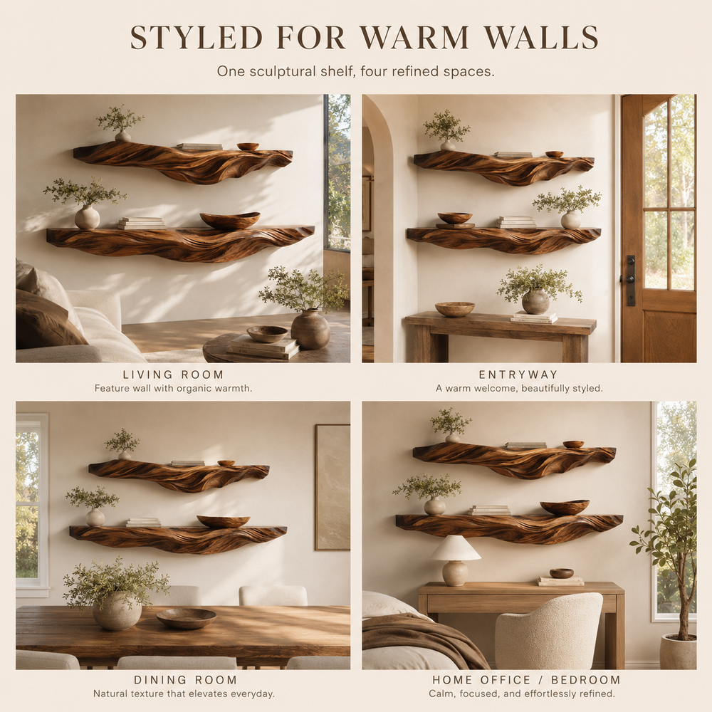 Rowan Organic Wood Wall Shelf - Design 002 - product image 11