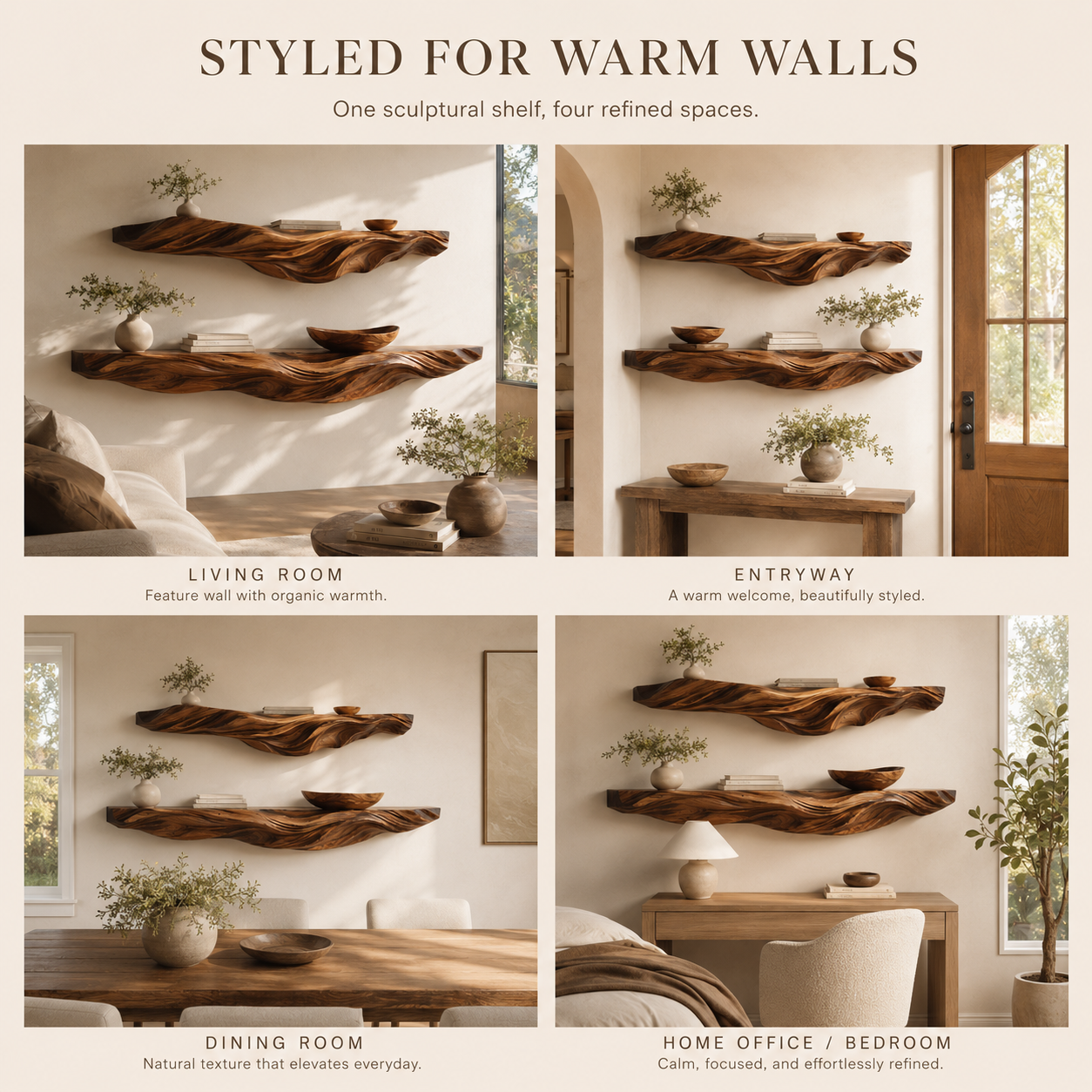 Rowan Organic Wood Wall Shelf - Design 002 - product image 11