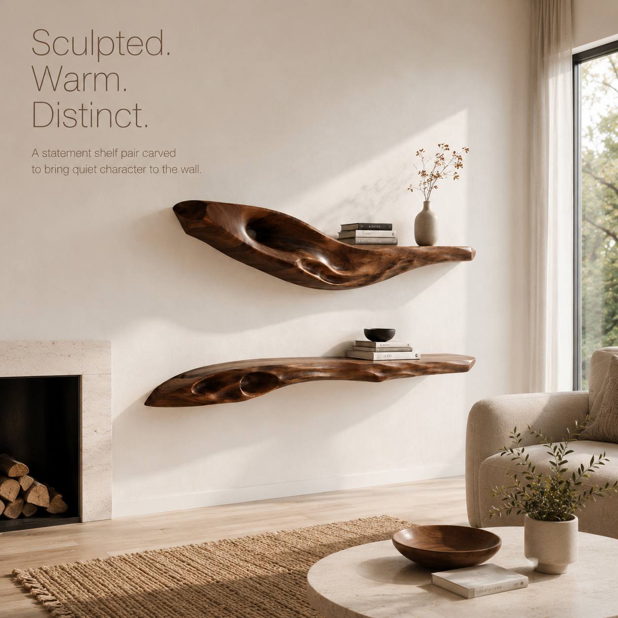 Marin Live Edge Floating Shelf - Design 003 - product image 02