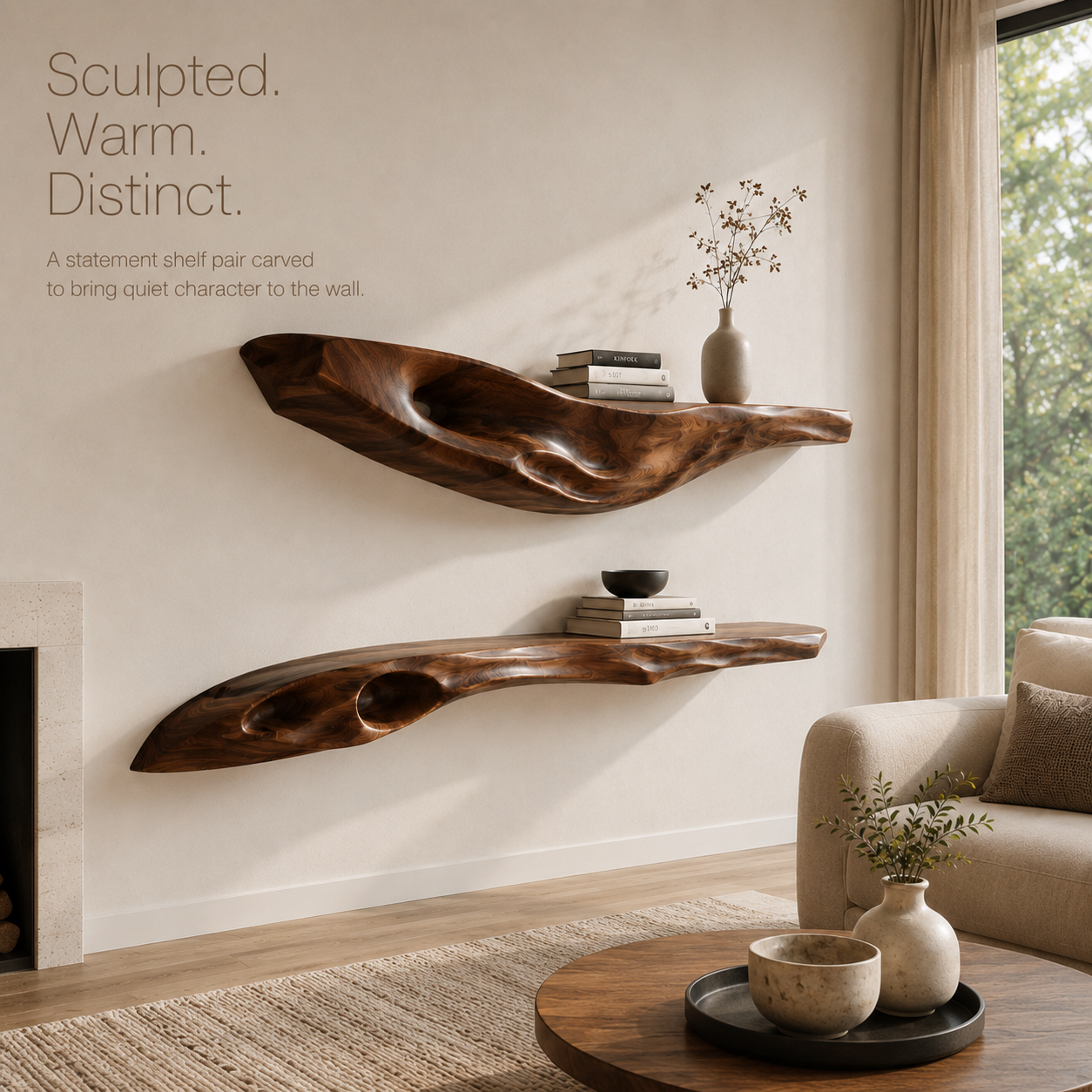 Marin Live Edge Floating Shelf - Design 003 - product image 08