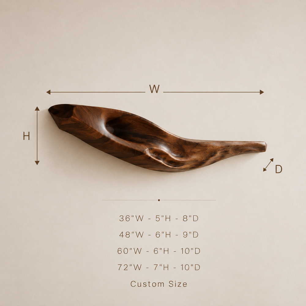 Marin Live Edge Floating Shelf - Design 003 - product image 09