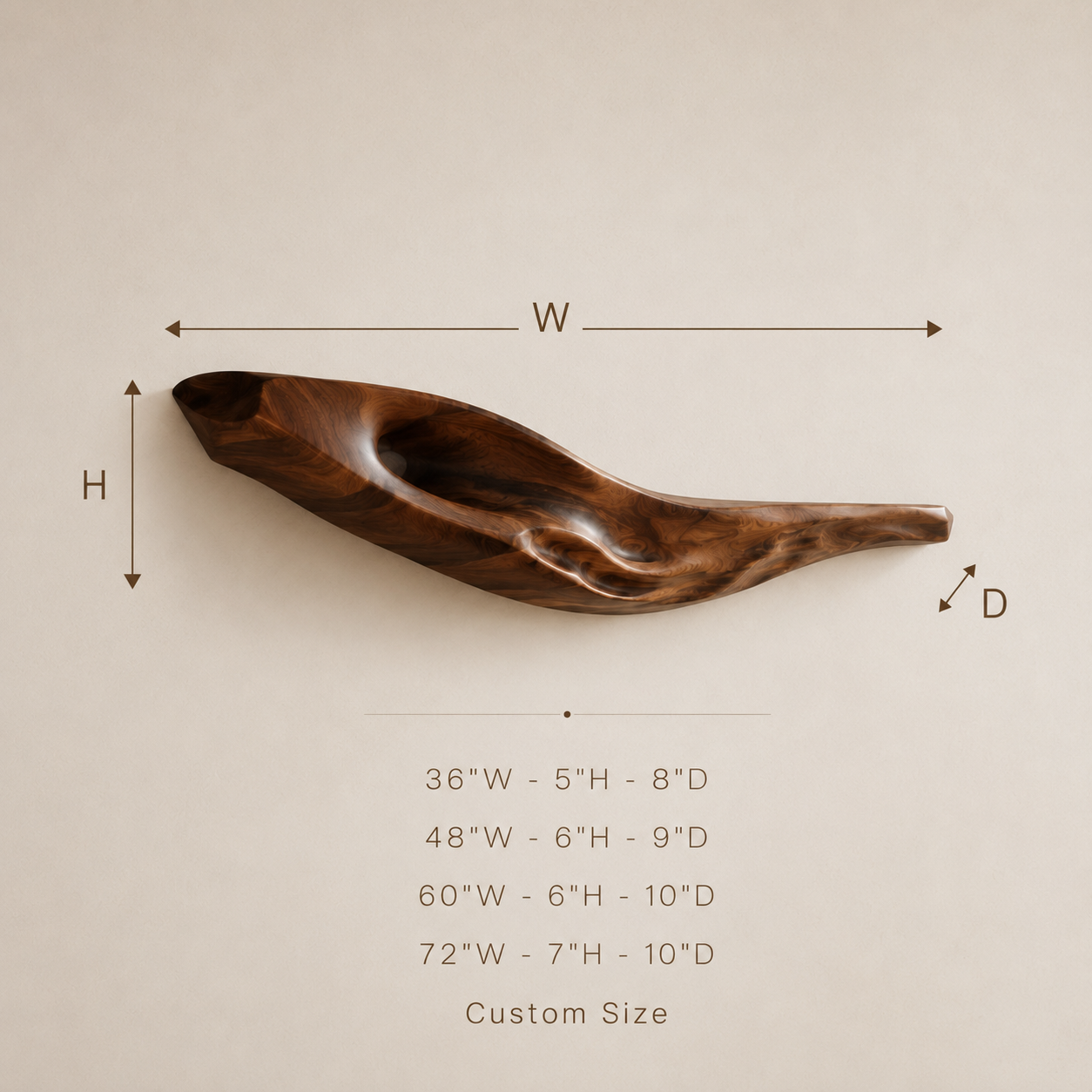 Marin Live Edge Floating Shelf - Design 003 - product image 09