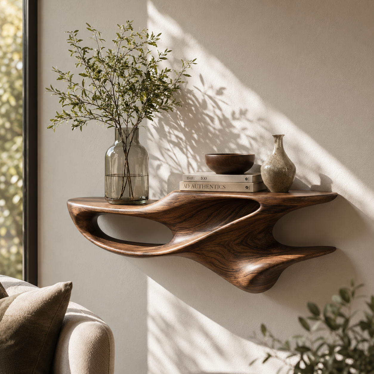 Soren Solid Wood Display Shelf - Design 005 - main view