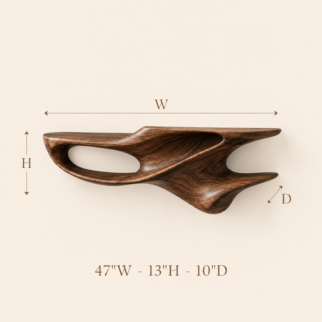 Soren Solid Wood Display Shelf - Design 005 - product image 05
