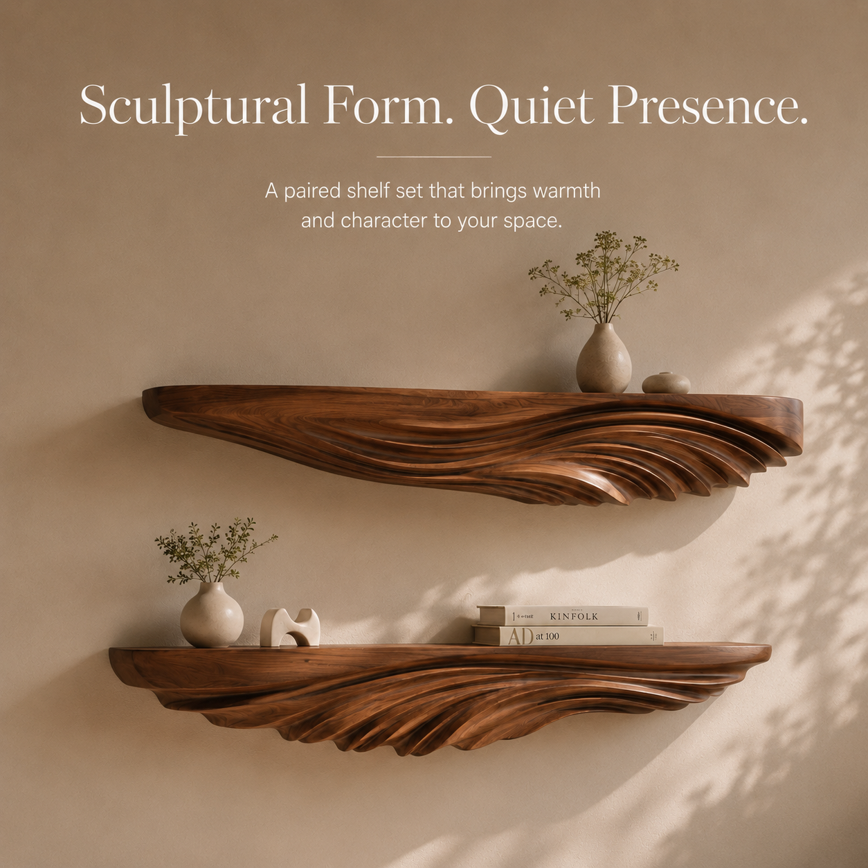 Elara Curved Floating Shelf - Design 006 - product image 03
