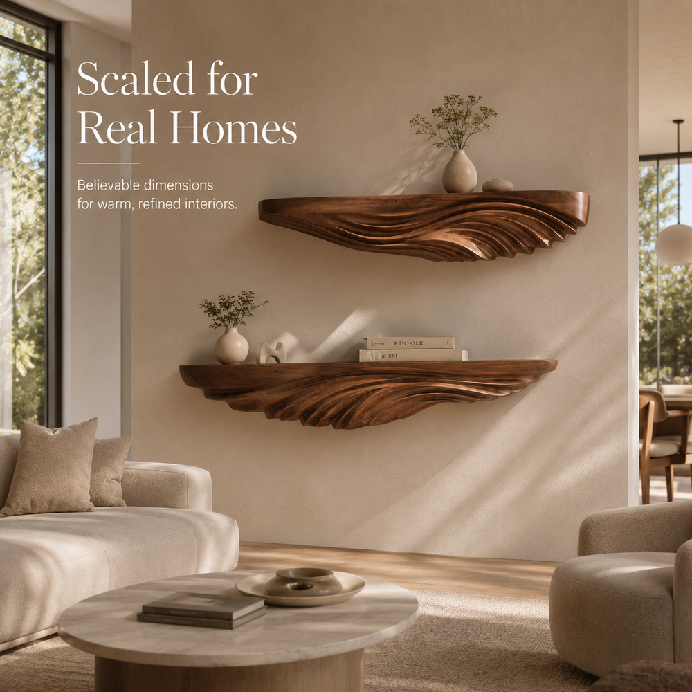 Elara Curved Floating Shelf - Design 006 - product image 04