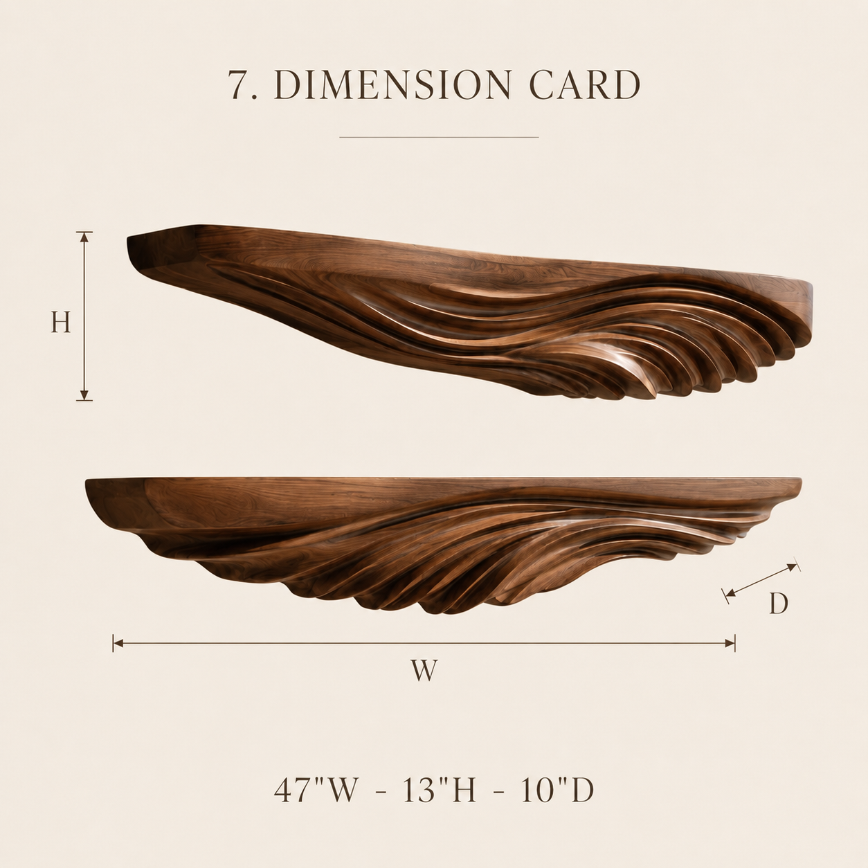 Elara Curved Floating Shelf - Design 006 - product image 09
