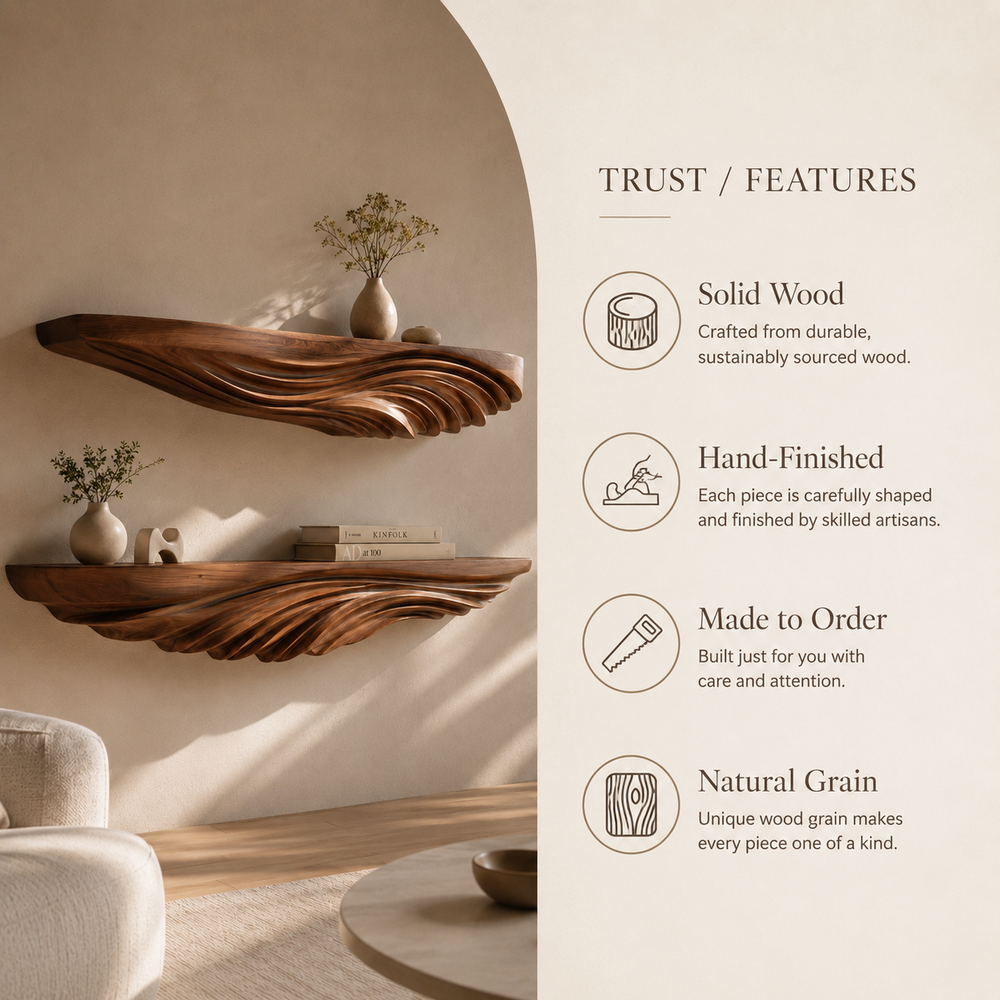 Elara Curved Floating Shelf - Design 006 - product image 10